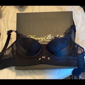 Honey Birdette black lace push up bra